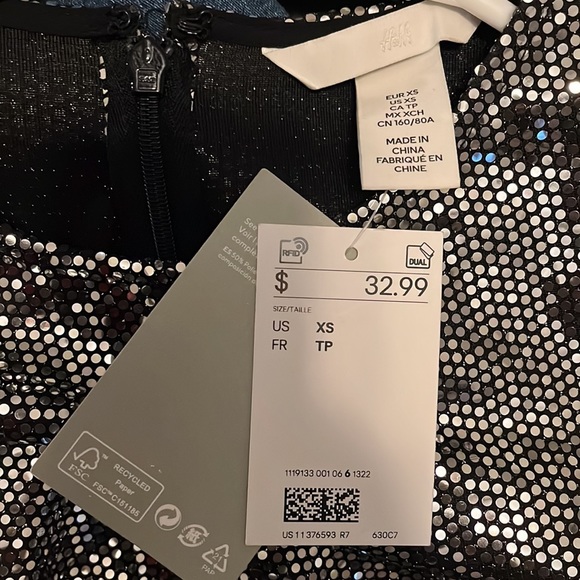 🔴Sale❗️NWT H&M Sequin Bodycon Dress - Picture 5 of 5